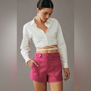 Maeve by Anthro Magenta Colette Sailor Shorts Women’s size 14